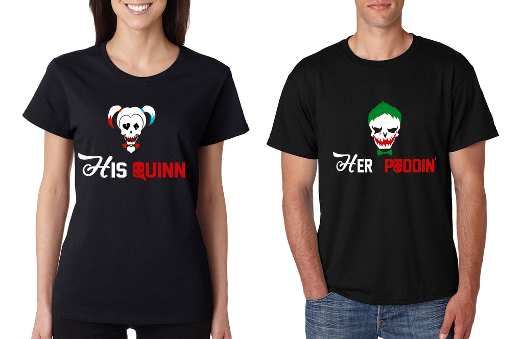 Couple T Shirt His Quinn Her Poddin Matching Outfits For Halloween