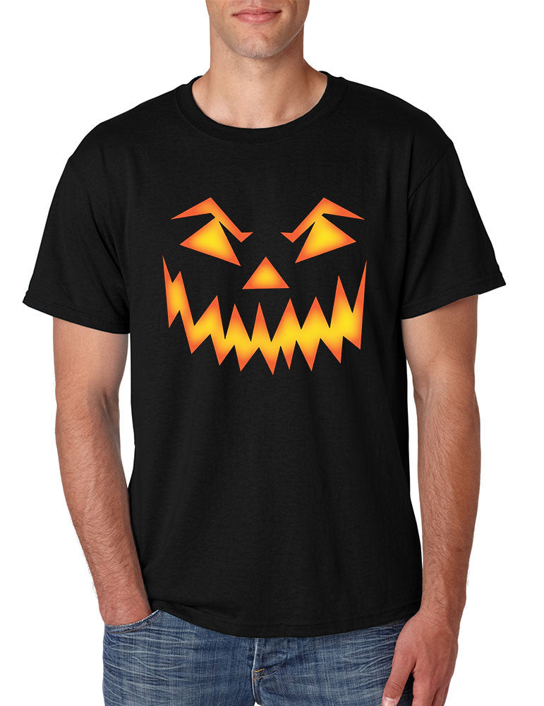 Men's T Shirt Angry Pumpkin Face Cool Halloween Costume Tee - ALLNTRENDSHOP