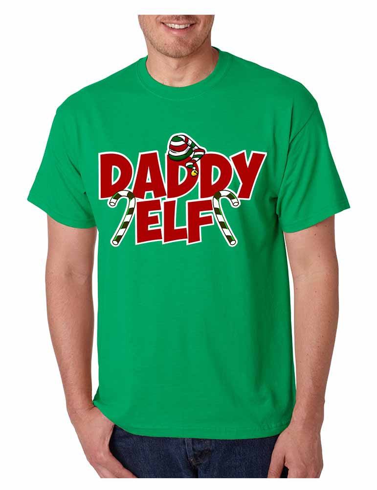 Men's T Shirt Daddy Elf Ugly Christmas Cool Holiday Gift Idea - ALLNTRENDSHOP