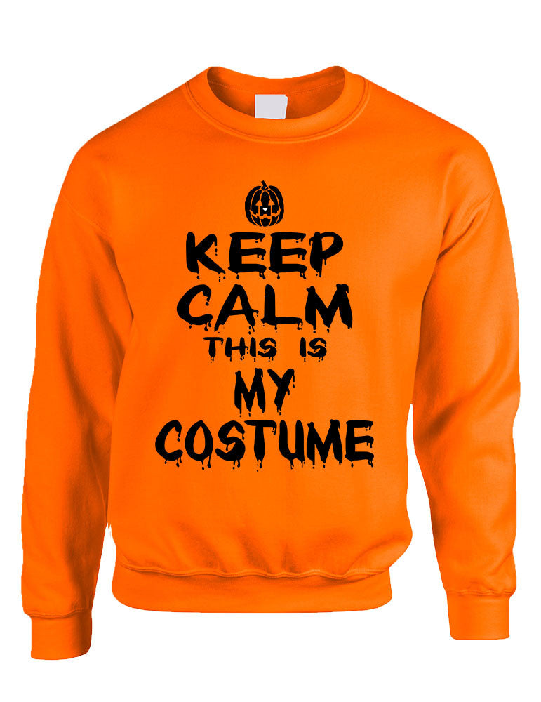 Adult Crewneck Keep Calm This Is My Costume Halloween Top Idea - ALLNTRENDSHOP