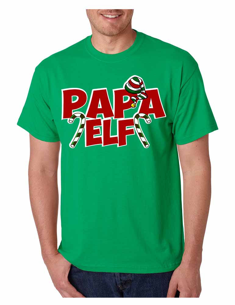Men's T Shirt Papa Elf Ugly Christmas Cool Holiday Gift Idea - ALLNTRENDSHOP
