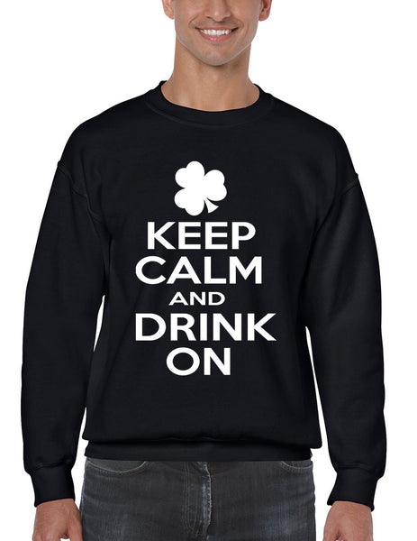 Keep calm and drink on men sweatshirt saint patricks day - ALLNTRENDSHOP - 4