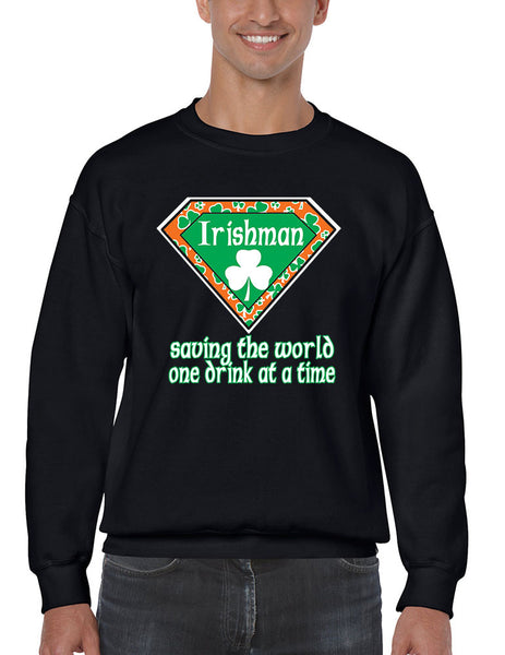Irishman saving the world st patricks Men Sweatshirts - ALLNTRENDSHOP - 2
