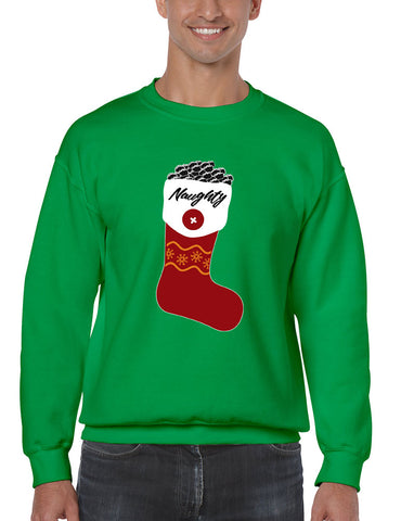 Adult Sweatshirt Naughty Xmas Ugly Socks Graphic Cool Holiday Gift
