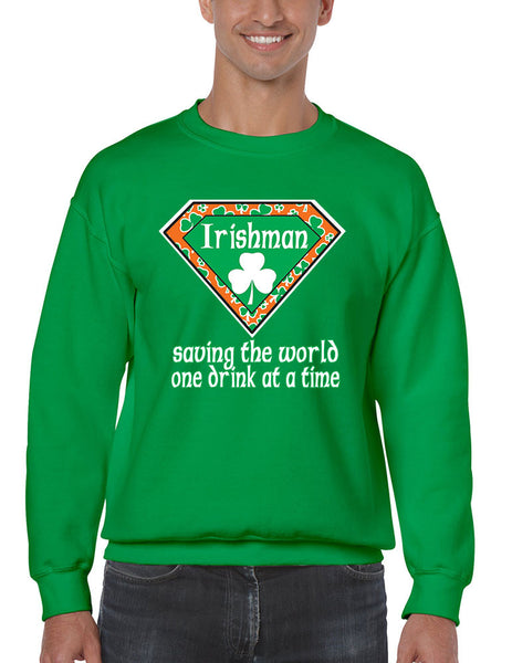 Irishman saving the world st patricks Men Sweatshirts - ALLNTRENDSHOP - 3