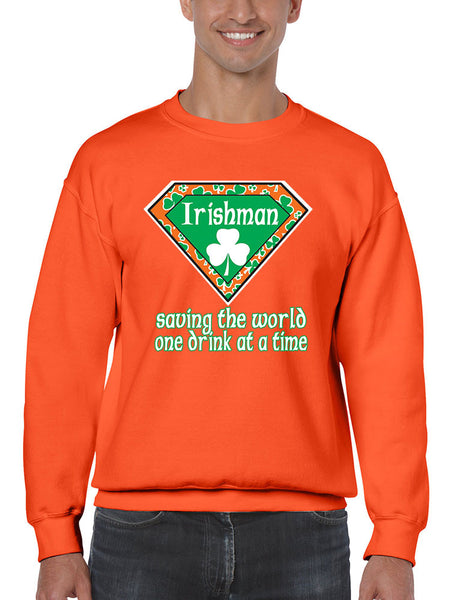 Irishman saving the world st patricks Men Sweatshirts - ALLNTRENDSHOP - 4