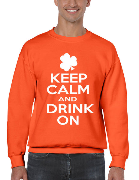 Keep calm and drink on men sweatshirt saint patricks day - ALLNTRENDSHOP - 2
