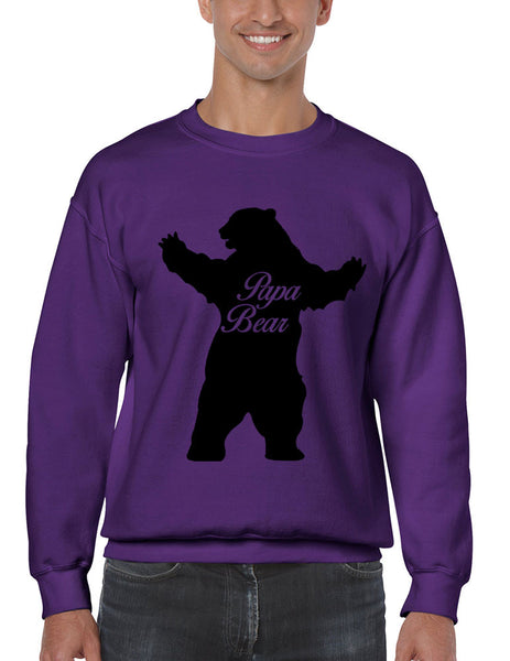 Men's Crewneck Papa Bear Family Top For Dad Father's Day Gift - ALLNTRENDSHOP - 5