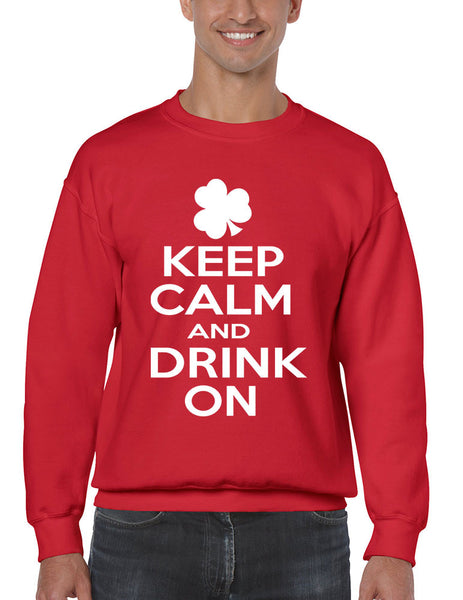 Keep calm and drink on men sweatshirt saint patricks day - ALLNTRENDSHOP - 3