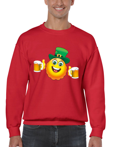Irish smiling Emoji ST patricks men sweatshirt - ALLNTRENDSHOP - 3