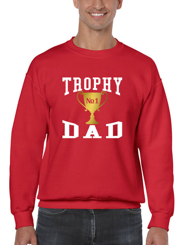 Men's Sweatshirt Trophy Dad Love Father Shirt Daddy Cool Gift - ALLNTRENDSHOP - 1