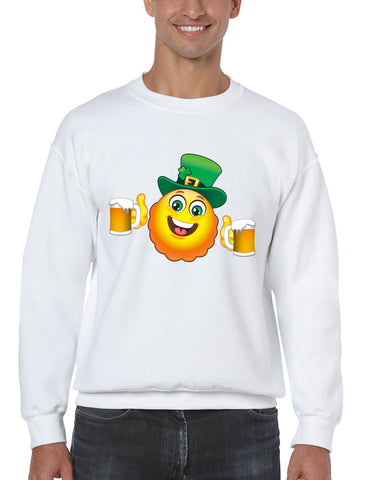 Irish smiling Emoji ST patricks men sweatshirt - ALLNTRENDSHOP - 1