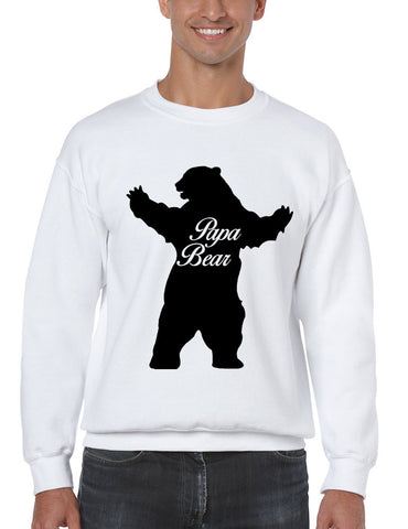 Men's Crewneck Papa Bear Family Top For Dad Father's Day Gift - ALLNTRENDSHOP - 1