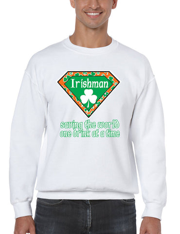Irishman saving the world st patricks Men Sweatshirts - ALLNTRENDSHOP - 1
