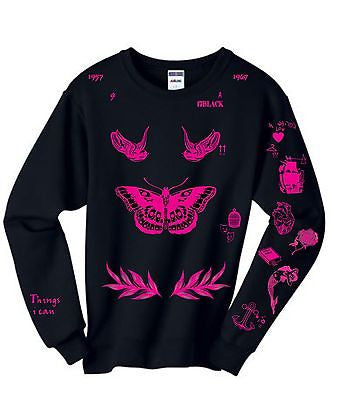 One Direction HARRY STYLES Pink Tattoo Sweatshirt - ALLNTRENDSHOP - 2