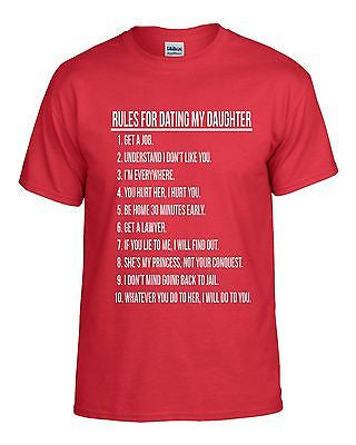Rules For Dating My Daughter Men's T-shirt - ALLNTRENDSHOP - 3