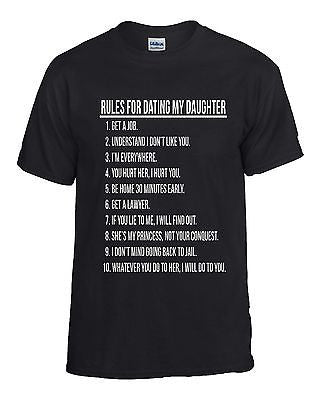 Rules For Dating My Daughter Men's T-shirt - ALLNTRENDSHOP - 1