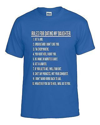 Rules For Dating My Daughter Men's T-shirt - ALLNTRENDSHOP - 2