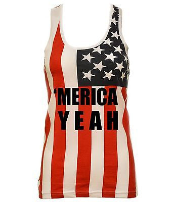 Merica Yeah Usa Flag Women's Triblend Tanktop - ALLNTRENDSHOP