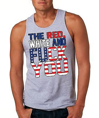 The Red White And F**K You Men's Jersy Tanktop - ALLNTRENDSHOP - 5