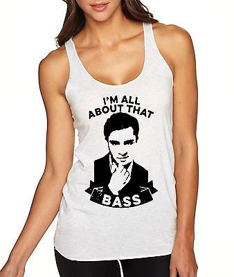 I'm All About That Bass Ed Westwick Women's Triblend Tanktop - ALLNTRENDSHOP