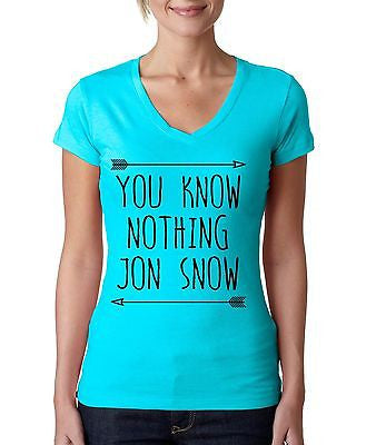 you klnow nothing Jon Snow GOT Women's Sporty V shirt - ALLNTRENDSHOP
 - 4