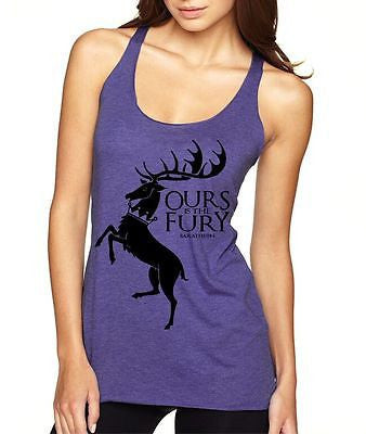 Ours Is The Fury Bararheon Game Of Thrones Women's Triblend Tanktop - ALLNTRENDSHOP - 1