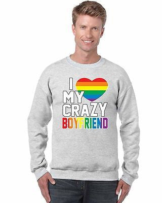 I Love My Crazy Boyfriend Pride Men's Crewneck Sweatshirt - ALLNTRENDSHOP