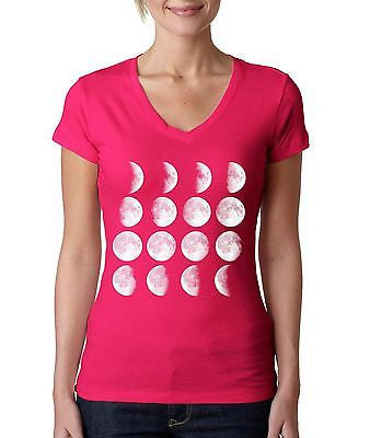 Moon Phase Women's Sporty V Shirt - ALLNTRENDSHOP - 3
