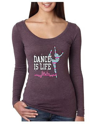 Dance Is Life Aztec Women's Long Sleeve Shirt - ALLNTRENDSHOP