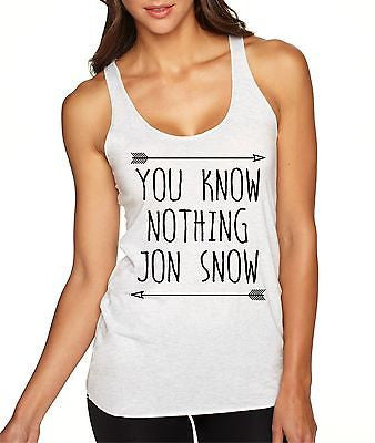 You Know Nothing Jon Snow Women's Triblend Tanktop - ALLNTRENDSHOP - 2