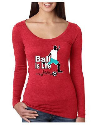 Soccer Ball Is Life Women's Long Sleeve Shirt - ALLNTRENDSHOP - 6