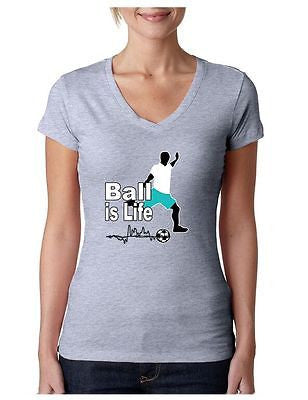 Soccer Ball Is Life Women's Sporty V Shirt - ALLNTRENDSHOP - 4
