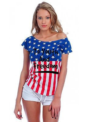 To Youth And Freedom Usa Flag Women's Drop Shoulder Shirt - ALLNTRENDSHOP