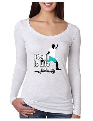 Soccer Ball Is Life Women's Long Sleeve Shirt - ALLNTRENDSHOP - 4