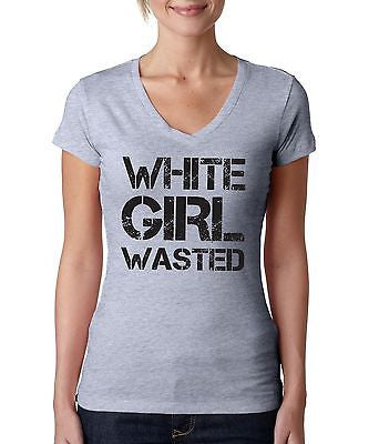 White Girl Wasted Women's Sporty V shirt - ALLNTRENDSHOP - 4
