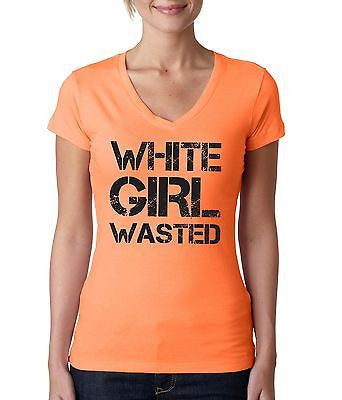 White Girl Wasted Women's Sporty V shirt - ALLNTRENDSHOP - 2