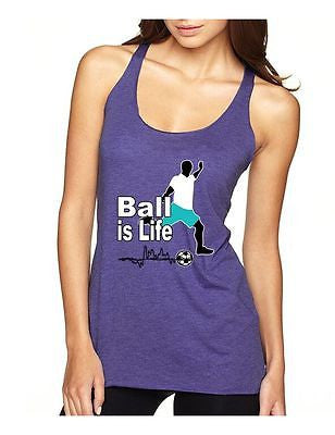 Soccer Ball Is Life Women's Triblend Racerback Tanktop - ALLNTRENDSHOP - 6