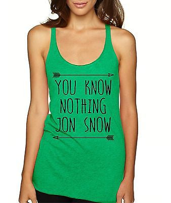 You Know Nothing Jon Snow Women's Triblend Tanktop - ALLNTRENDSHOP - 3