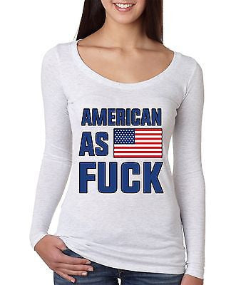 American As F**k 4th Of July Women's Long Sleeve Shirt - ALLNTRENDSHOP
