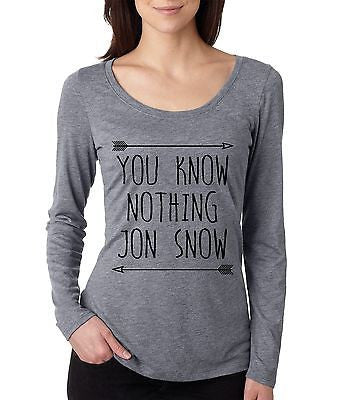 You Know Nothing Jon Snow Women's Long Sleeve Shirt - ALLNTRENDSHOP - 4