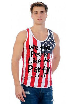 We The People Like To Party Flag shirt Men's Jersy Tanktop - ALLNTRENDSHOP