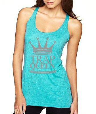 Trap Queen Women's Triblend Racerback Tanktop - ALLNTRENDSHOP - 3