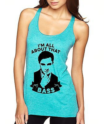 I'm All About That Bass Ed Westwick Women's Triblend Tanktop - ALLNTRENDSHOP