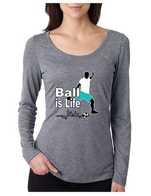 Soccer Ball Is Life Women's Long Sleeve Shirt - ALLNTRENDSHOP - 3