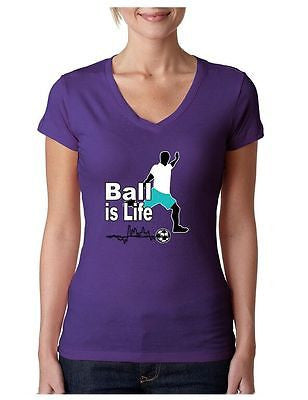Soccer Ball Is Life Women's Sporty V Shirt - ALLNTRENDSHOP - 2
