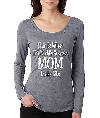 This Is What The Worlds Greatest Mom Looks Like Women's Long Sleeve Shirt - ALLNTRENDSHOP - 2