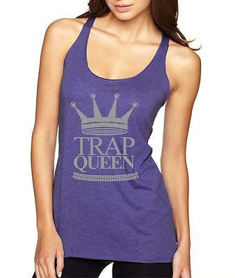 Trap Queen Women's Triblend Racerback Tanktop - ALLNTRENDSHOP - 2