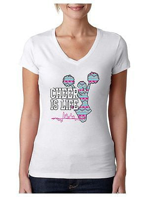 Cheer Is Life Azteck Women's Sporty V Shirt Love Cheer - ALLNTRENDSHOP