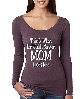This Is What The Worlds Greatest Mom Looks Like Women's Long Sleeve Shirt - ALLNTRENDSHOP - 3